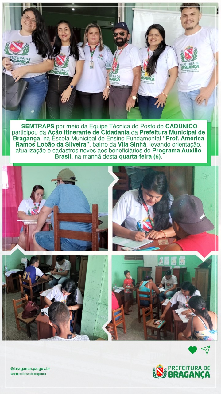 AÇÃO ITINERANTE DE CIDADANIA NA ESCOLA MUNICIPAL PROF. AMÉRICA RAMOS LOBÃO DA SILVEIRA.