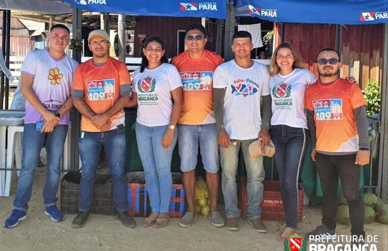 AÇÃO INTEGRADA NA FEIRA DO PRODUTOR BRAGANTINO NA PRAIA DE AJURUTEUA.