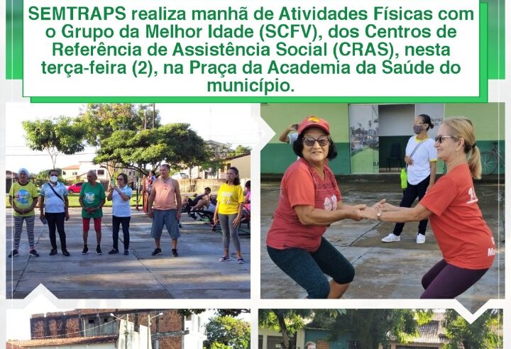 ATIVIDADES FÍSICAS COM O GRUPO DA MELHOR IDADE.