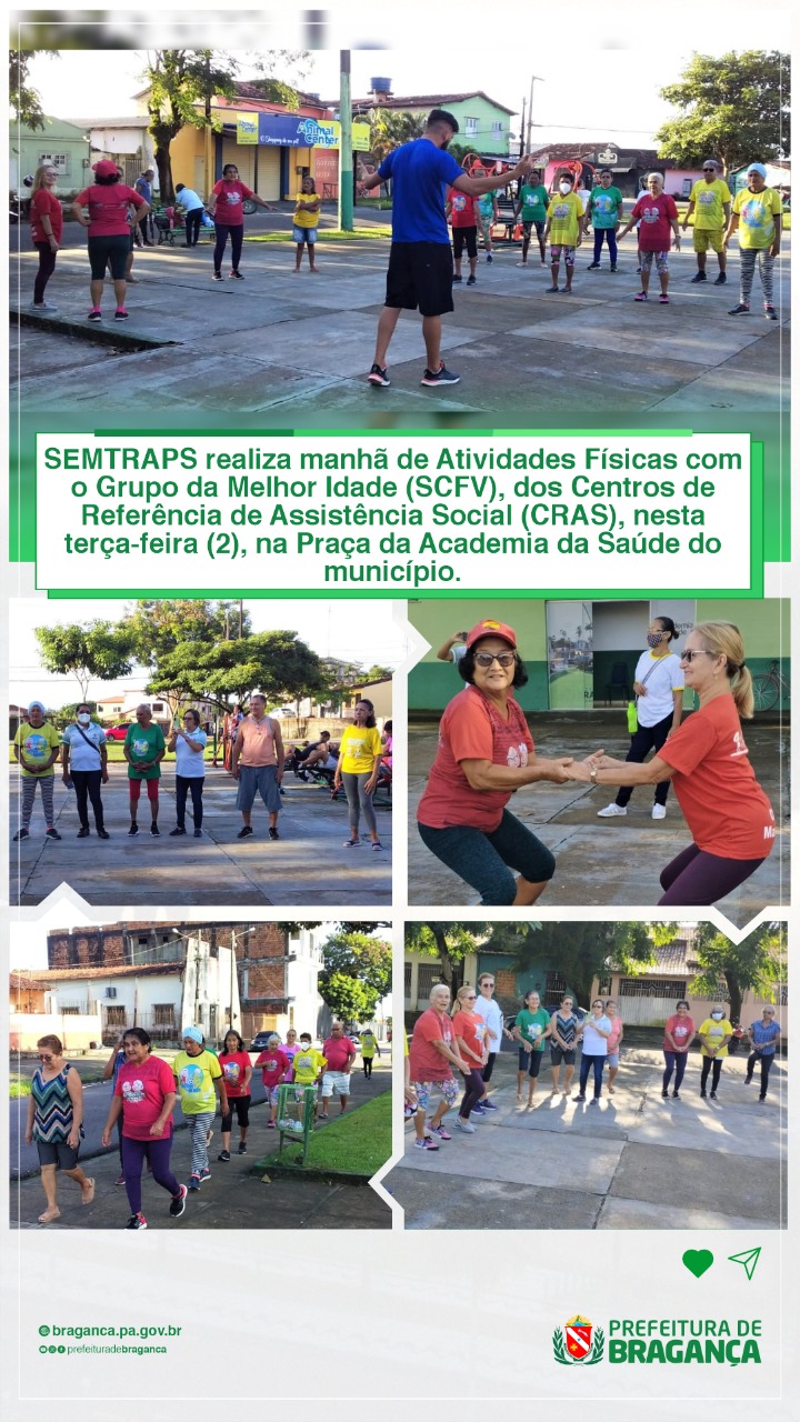 ATIVIDADES FÍSICAS COM O GRUPO DA MELHOR IDADE.