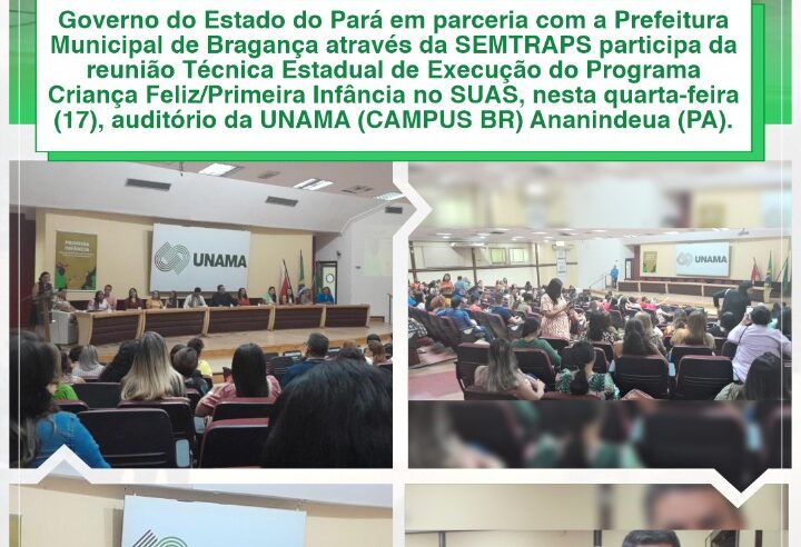 REUNIÃO TÉCNICA ESTADUAL DE EXECUÇÃO DO PROGRAMA CRIANÇA FELIZ/PRIMEIRA INFÂNCIA NO SUAS.