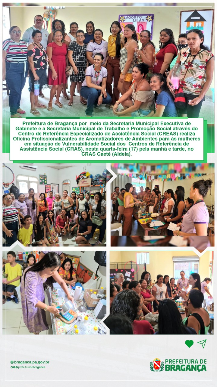 OFICINA PROFISSIONALIZANTE DE AROMATIZANTES DE AMBIENTES.