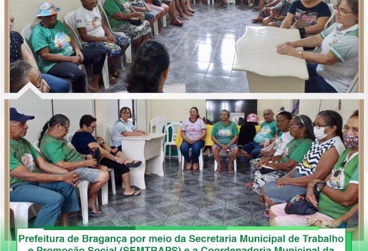 RODA DE CONVERSA SOBRE A CAMPANHA AGOSTO LILÁS PARA O GRUPO DE IDOSOS.