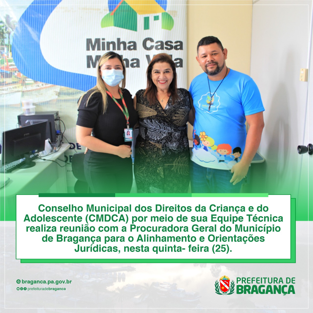 REUNIÃO COM A PROCURADORA GERAL DO MUNICÍPIO DE BRAGANÇA.
