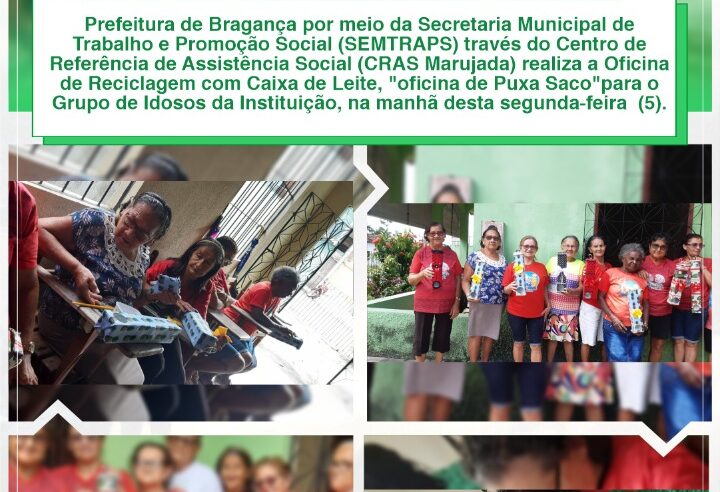 OFICINA DE RECICLAGEM COM CAIXA DE LEITE.