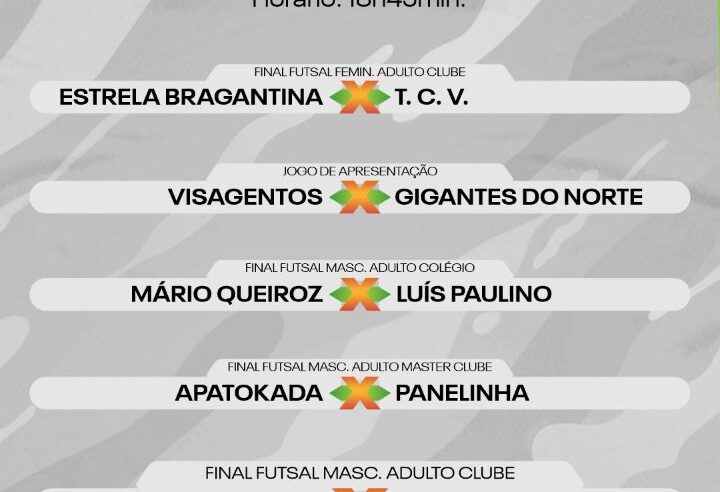Tabela Futsal Adulto – 06 de Setembro