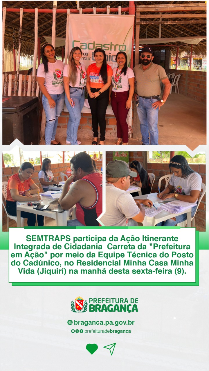Ação Itinerante Integrada de Cidadania no Residencial Minha Casa Minha Vida.