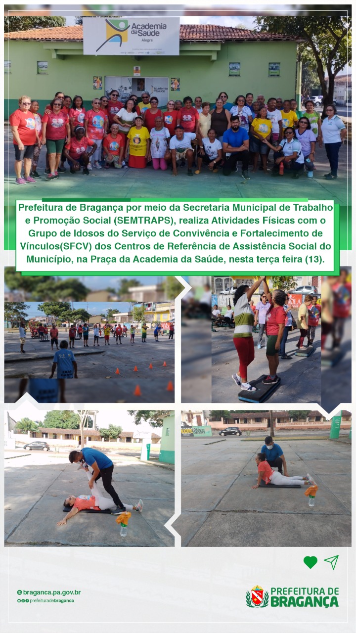 ATIVIDADES FÍSICAS COM O GRUPO DE IDOSOS.