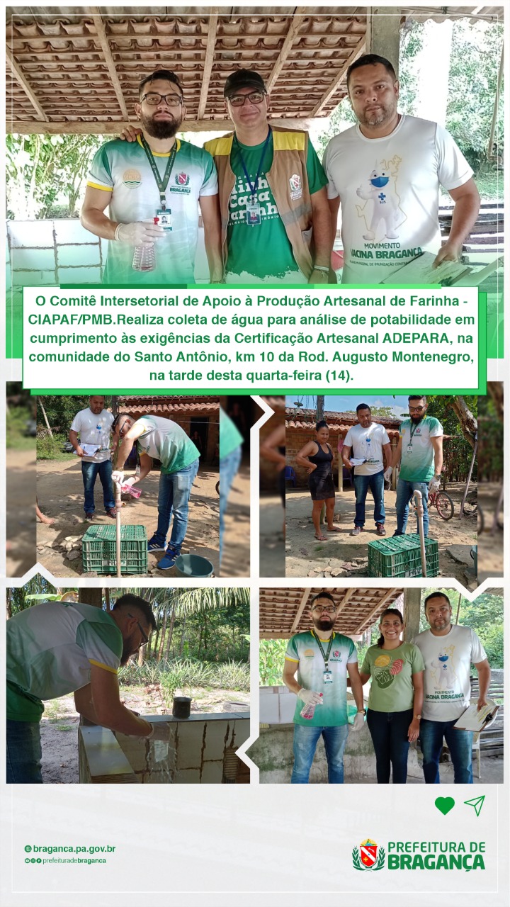 COLETA DE ÁGUA PARA ANÁLISE DE POTABILIDADE NA COMUNIDADE DO SANTO ANTÔNIO.