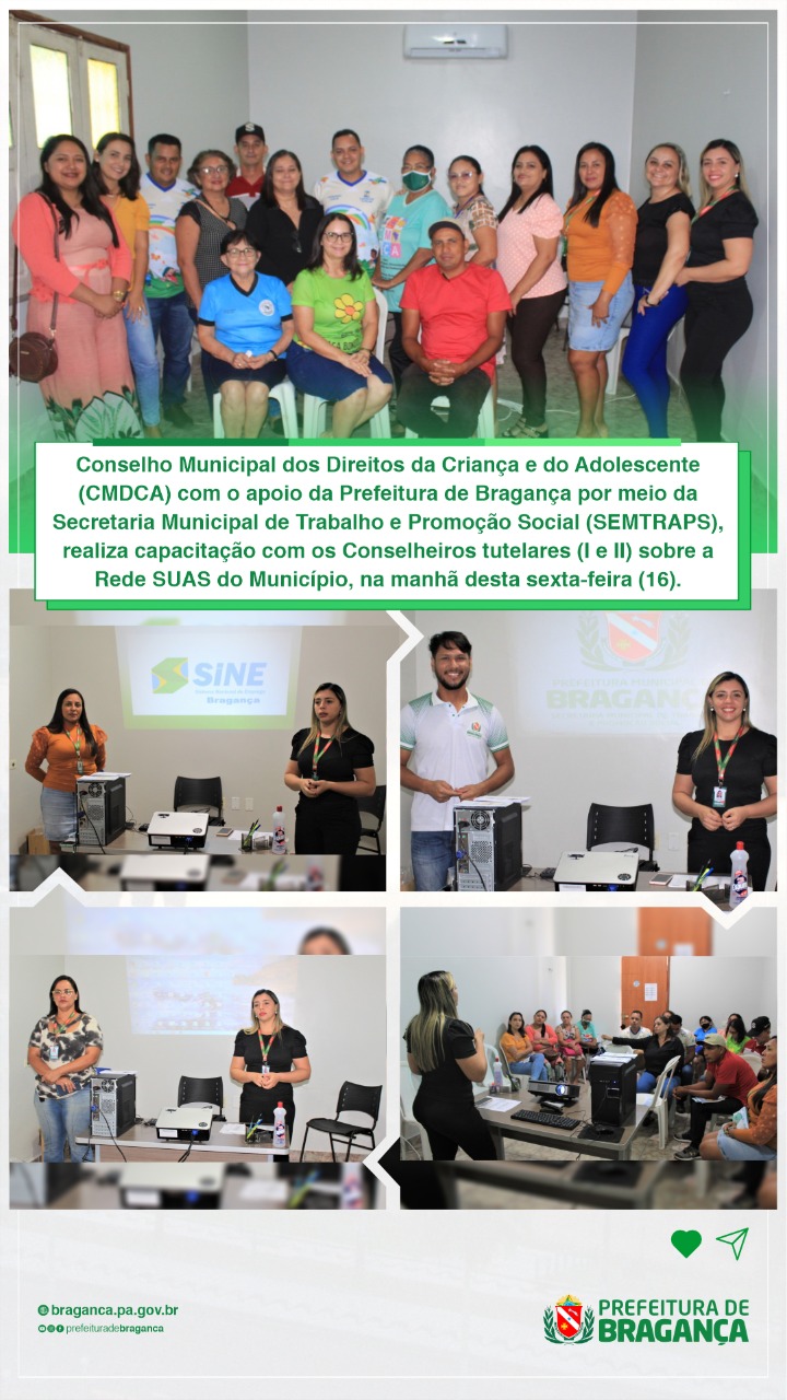 CAPACITAÇÃO COM OS CONSELHEIROS TUTELARES (I E II) SOBRE A REDE SUAS DO MUNICÍPIO.