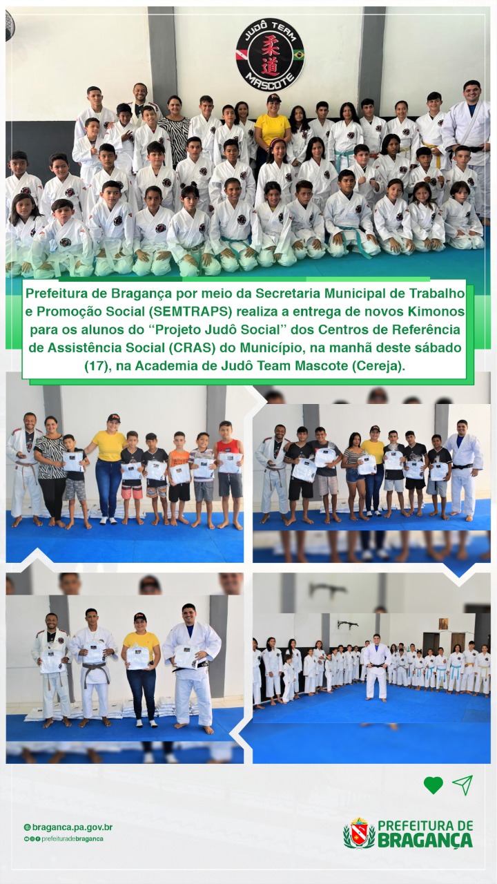 ENTREGA DE 50 NOVOS QUIMONOS AOS ALUNOS DO PROJETO JUDÔ SOCIAL.