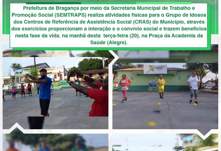 ATIVIDADES FÍSICAS PARA O GRUPO DE IDOSOS DOS CENTROS DE REFERÊNCIA DE ASSISTÊNCIA SOCIAL.