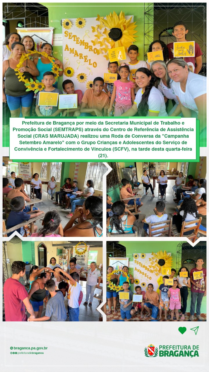 RODA DE CONVERSA DA COM O GRUPO CRIANÇAS E ADOLESCENTES DO SCFV.