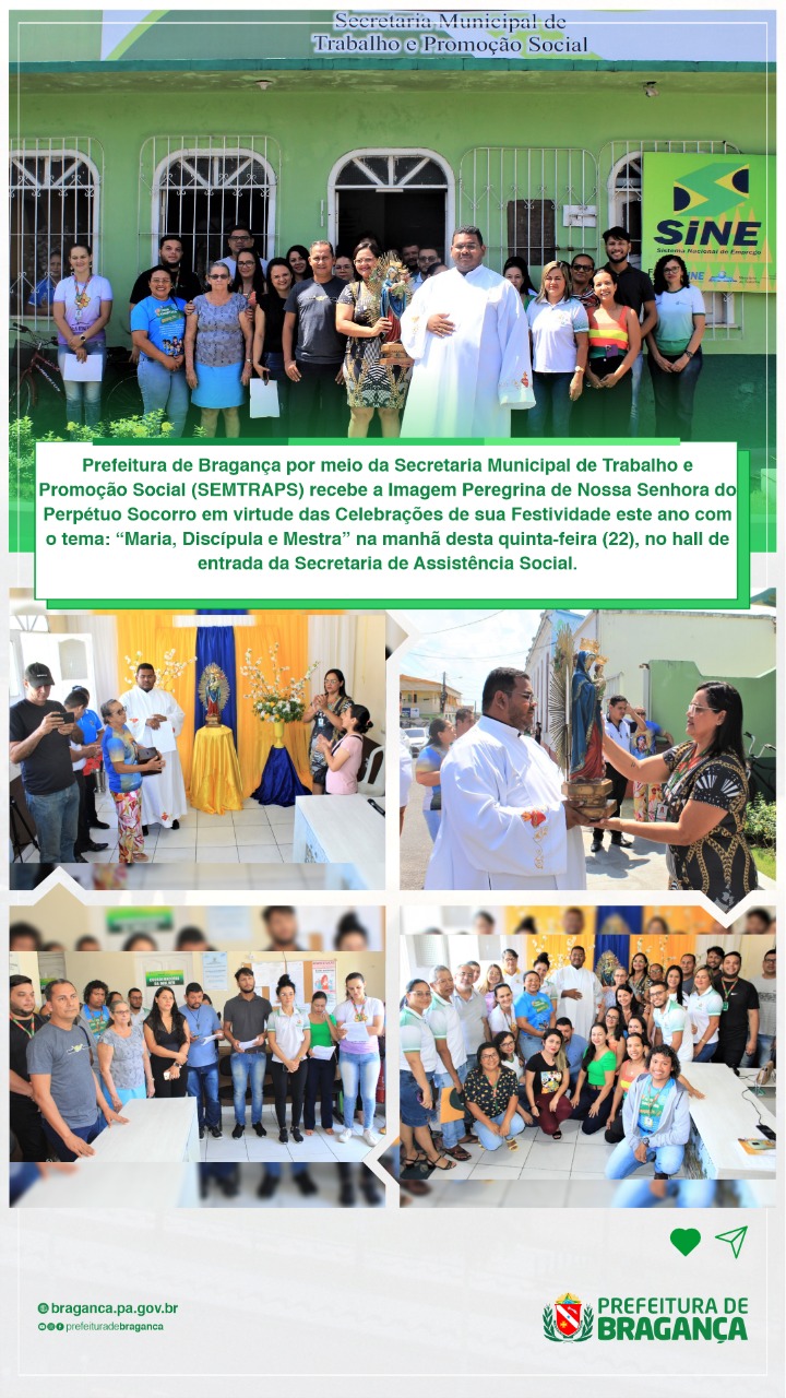 SEMTRAPS recebe a Imagem Peregrina de Nossa Senhora do Perpétuo Socorro.