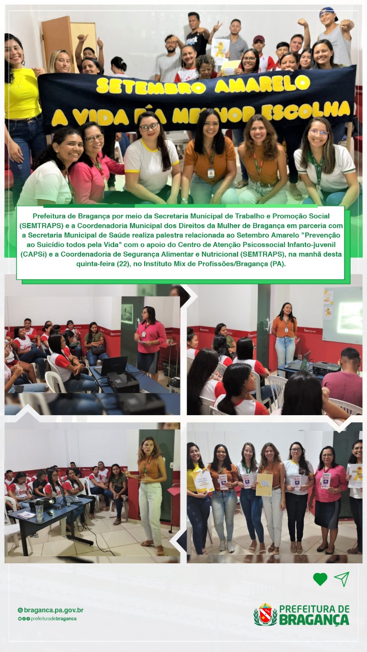 Palestra no Instituto Mix de Profissões/Bragança (PA).