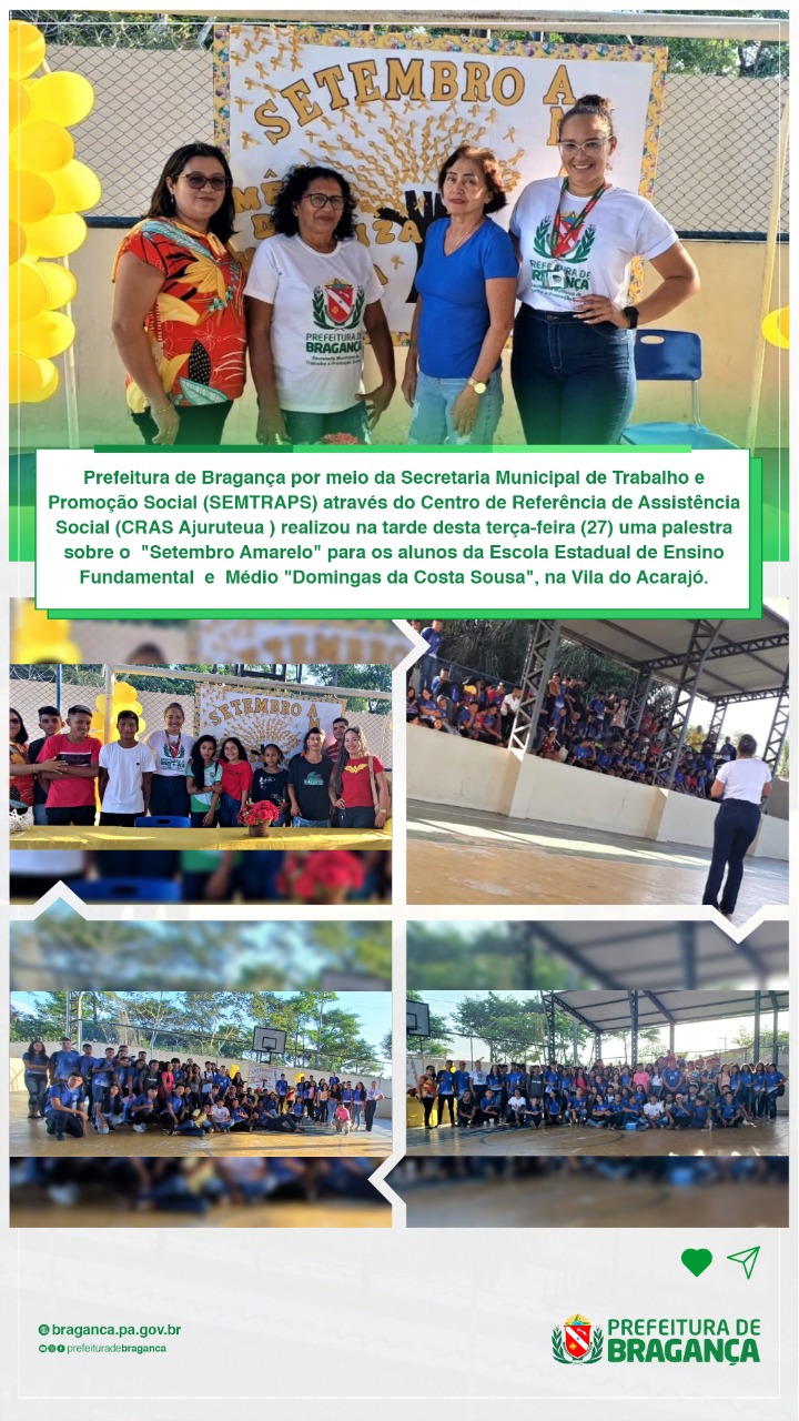 Palestra sobre o “Setembro Amarelo, na Vila do Acarajó.