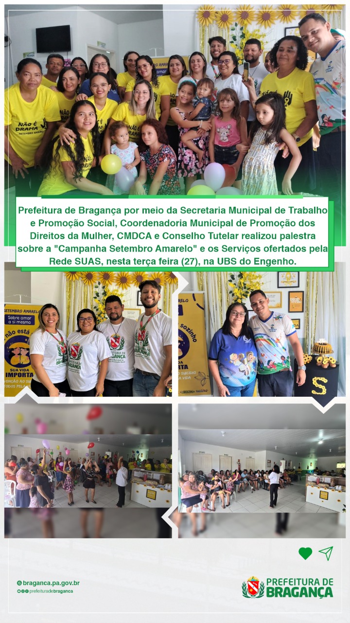 Palestra sobre a Campanha Setembro Amarelo na UBS do Engenho.