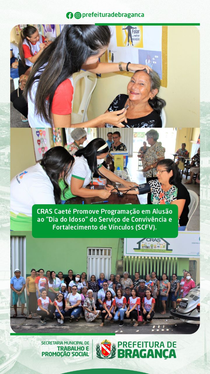 Programação para o Dia do Idoso em parceria com o Instituto Mix de Profissões e SEMUSB.