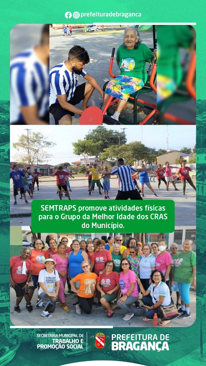Atividades Físicas para o Grupo da Melhor Idade dos CRAS.