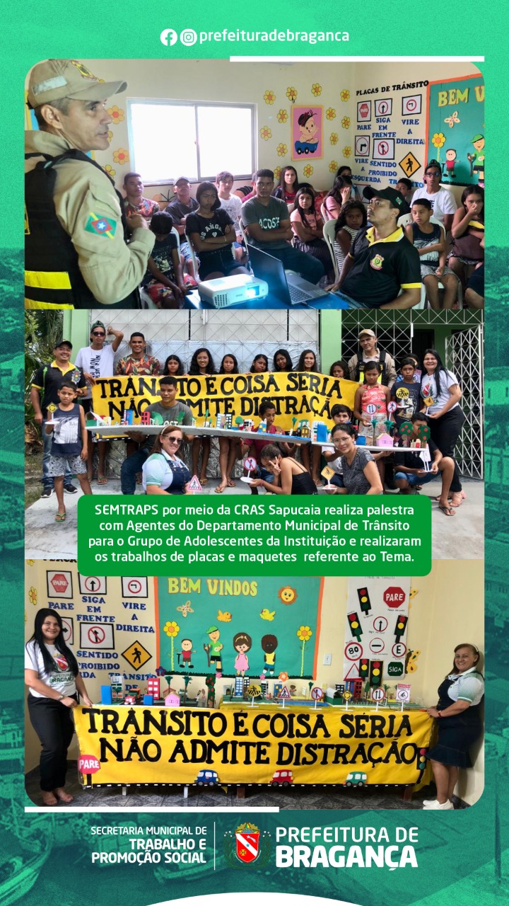 CRAS Sapucaia realiza palestra com Agentes do Departamento Municipal de Trânsito.