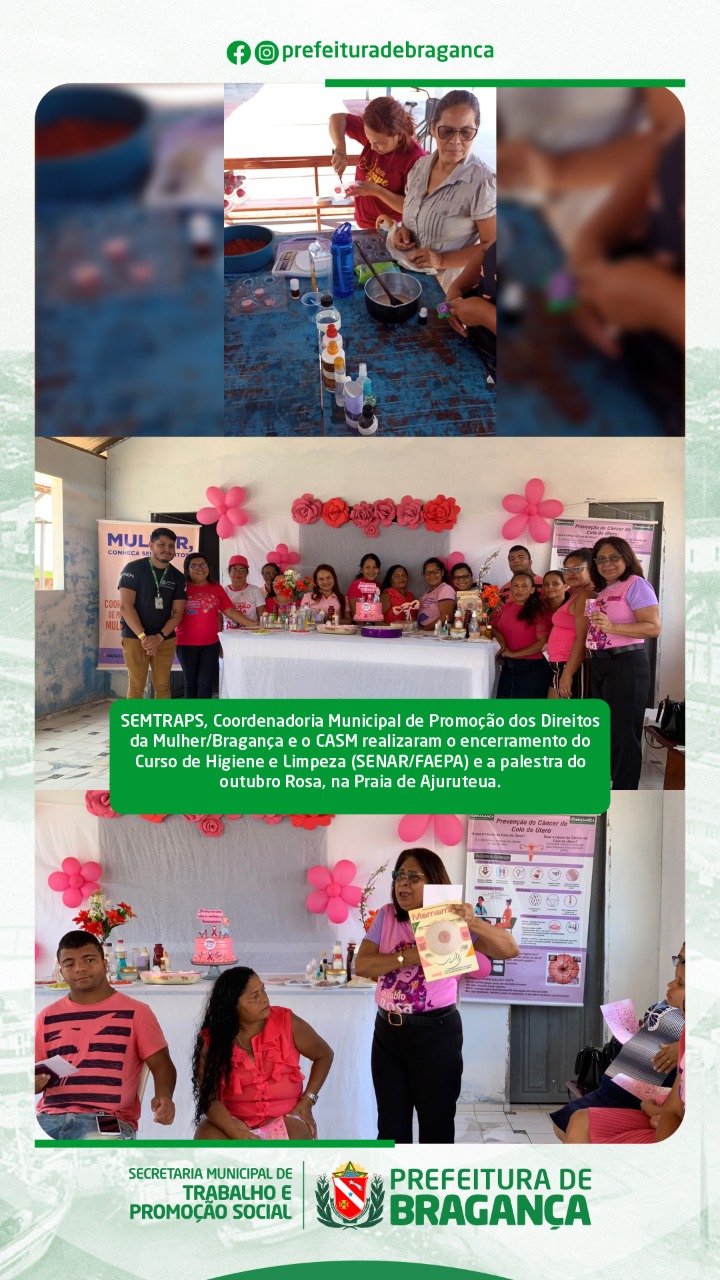 Palestra do outubro Rosa, na Praia de Ajuruteua.