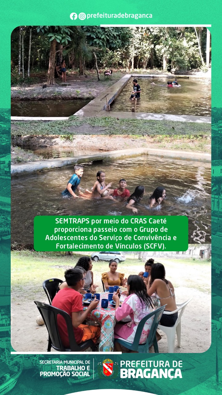 Passeio com o Grupo de Adolescentes do SCFV.