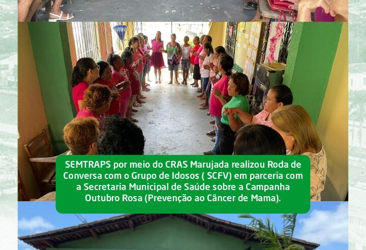 Roda de Conversa com o Grupo de Idosos sobre a Prevenção ao Câncer de Mama.
