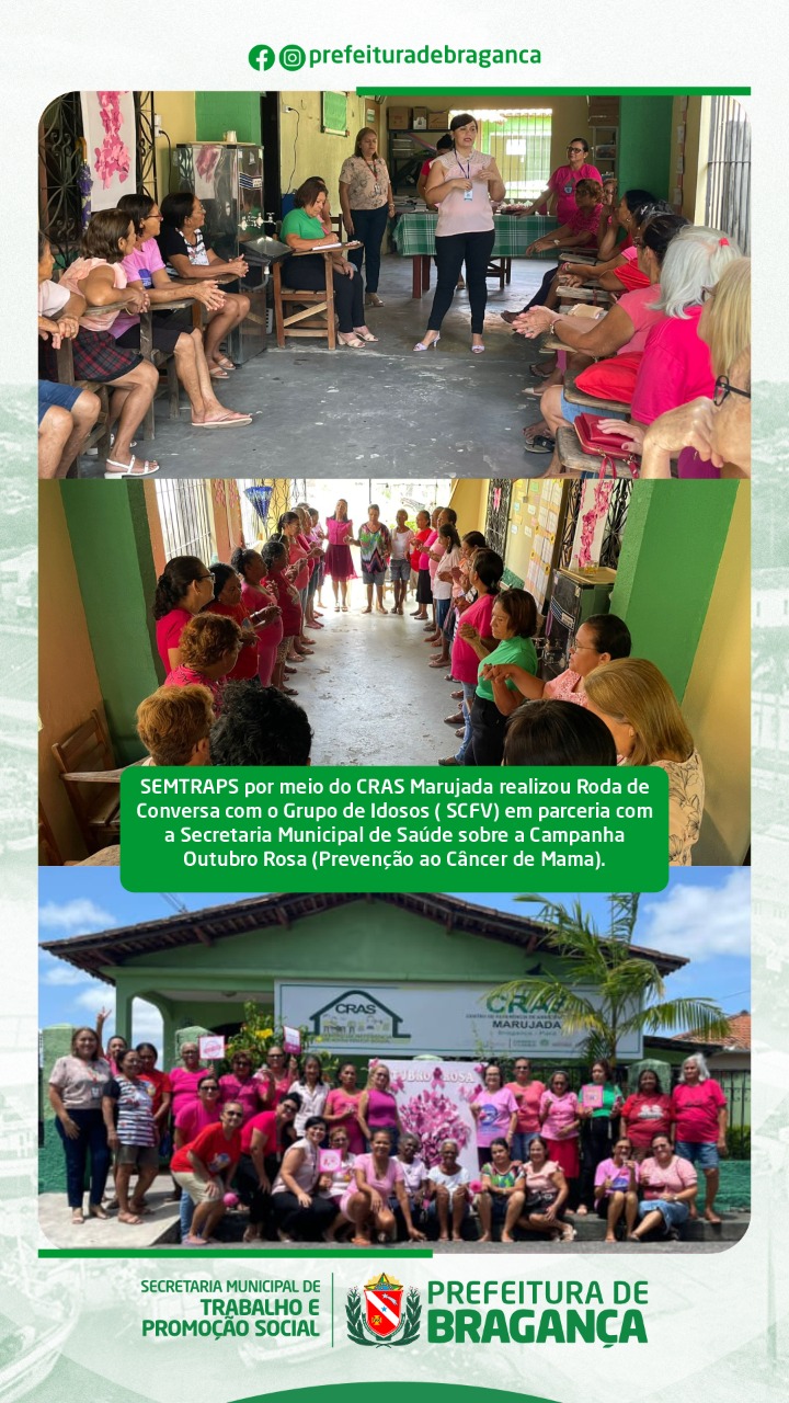 Roda de Conversa com o Grupo de Idosos sobre a Prevenção ao Câncer de Mama.