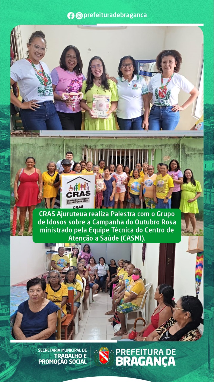 PALESTRA COM O GRUPO DE IDOSOS SOBRE A CAMPANHA DO OUTUBRO