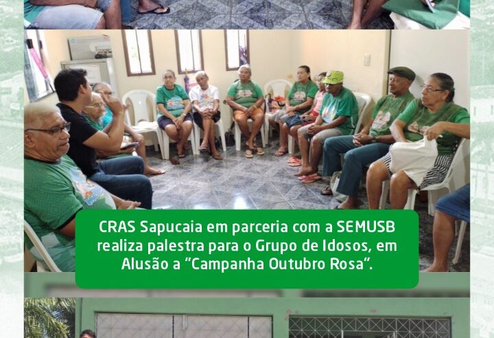 CRAS Sapucaia realiza palestra para o Grupo de Idosos.