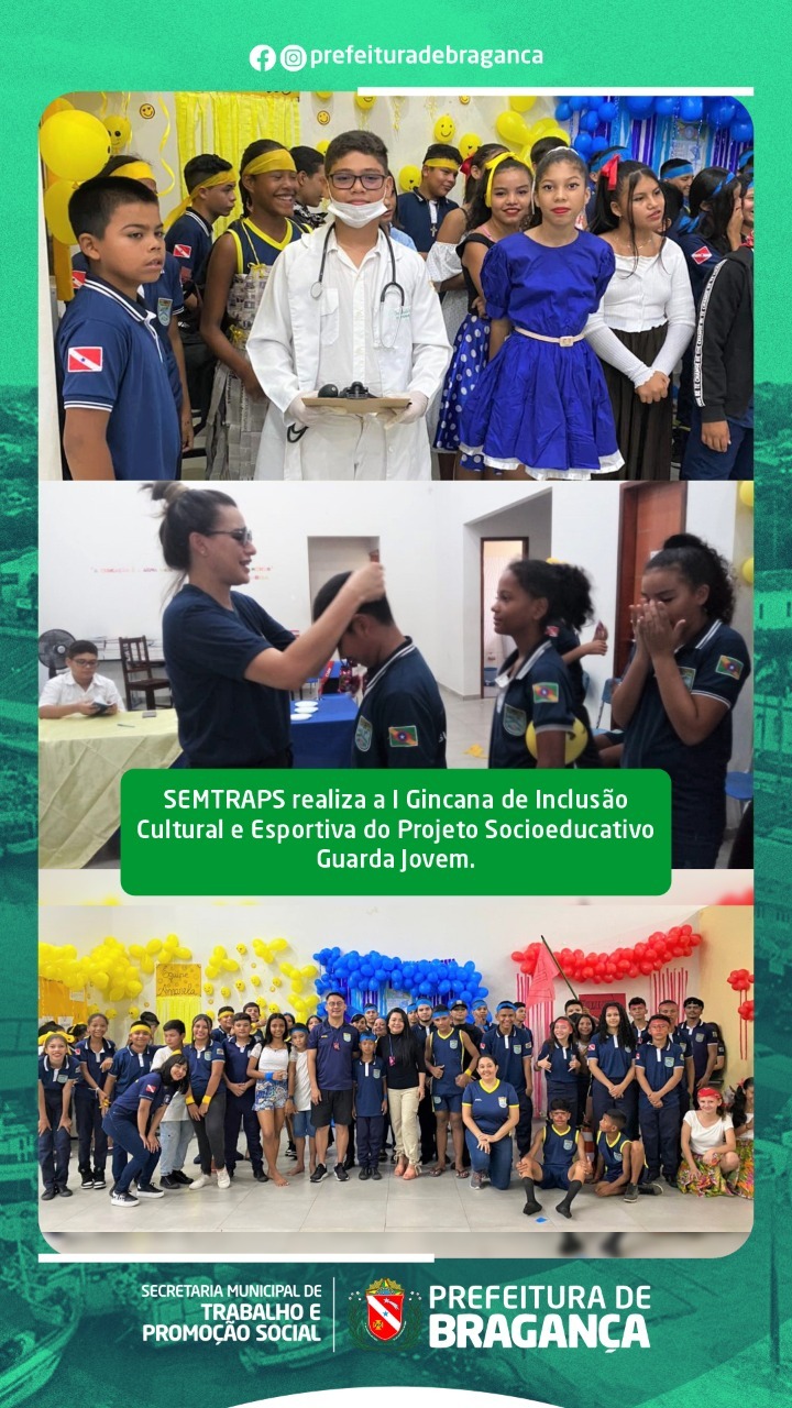 I Gincana de Inclusão Cultural e Esportiva do Projeto Guarda Jovem.