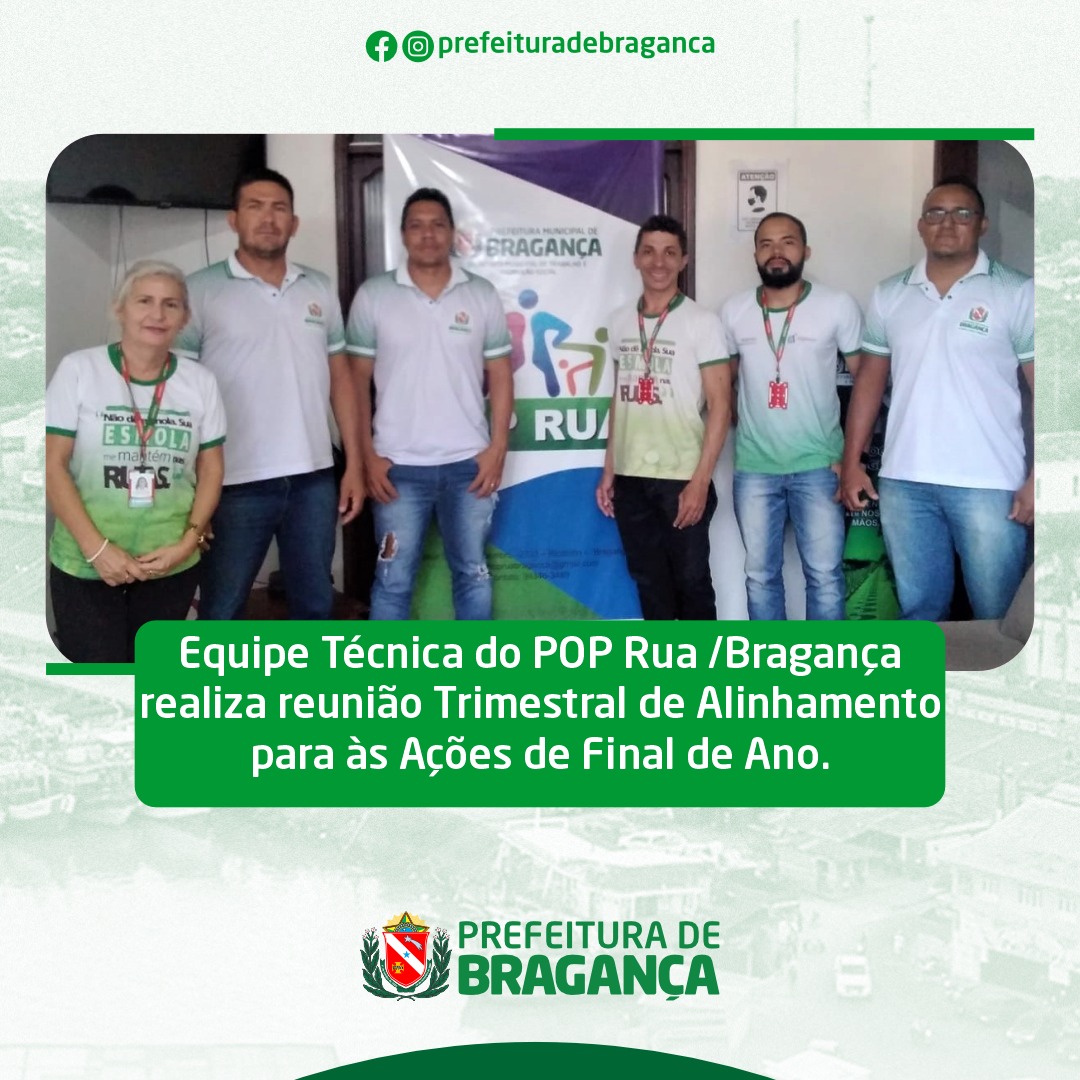 Reunião de Alinhamento para às Ações de Final de Ano POP Rua.