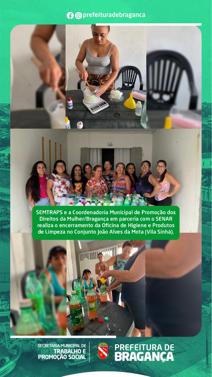 Encerramento da Oficina de Higiene e Produtos de Limpeza