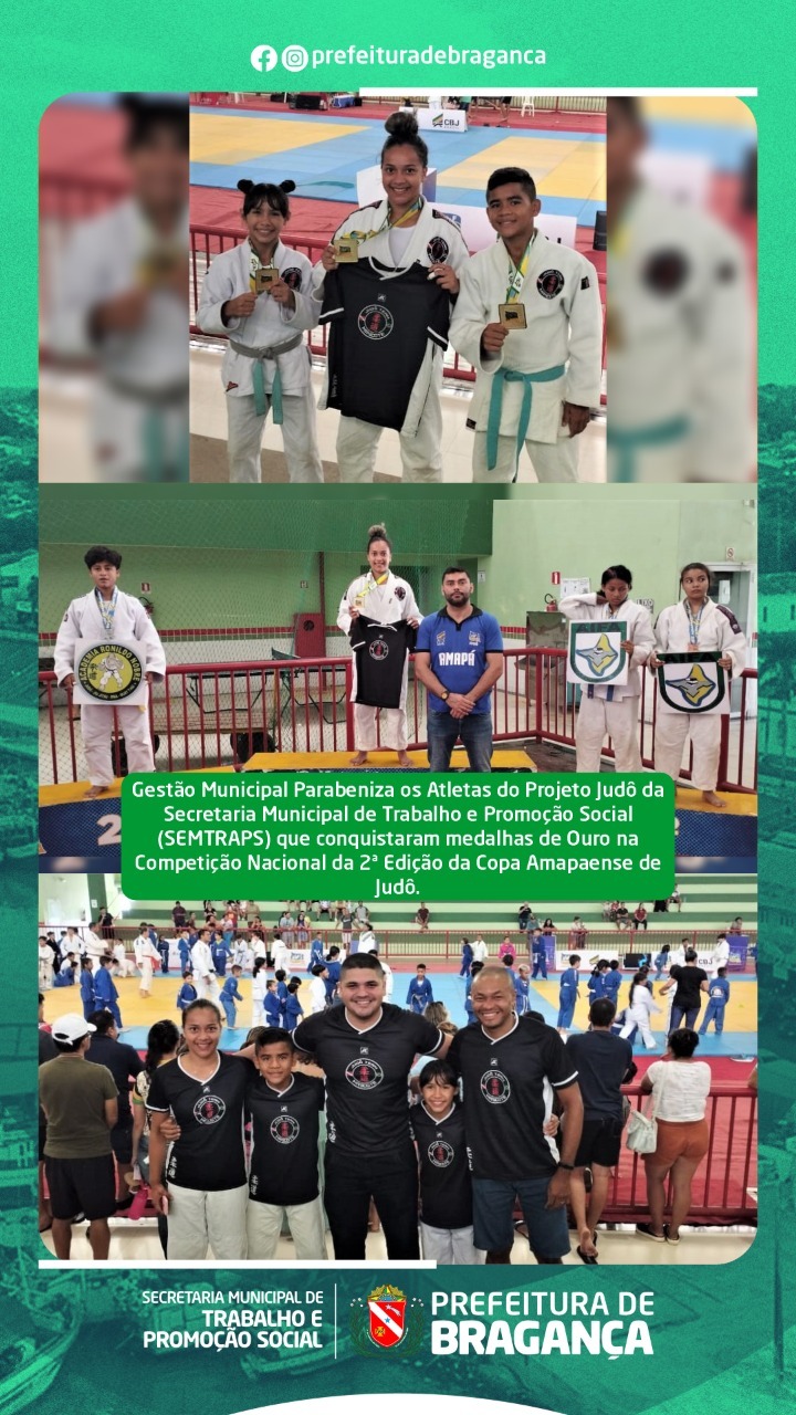 Atletas do Projeto Judô conquistaram medalhas de Ouro na na 2ª Edição da Copa Amapaense de Judô.