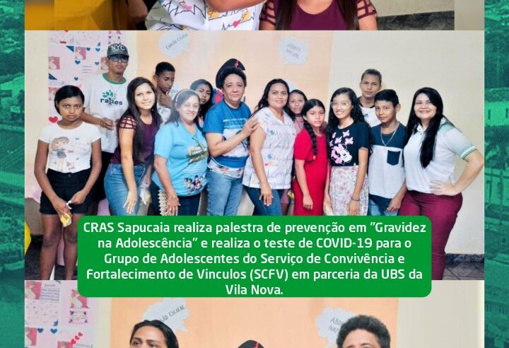 Palestra e teste de COVID-19 para o Grupo de Adolescentes SCFV.
