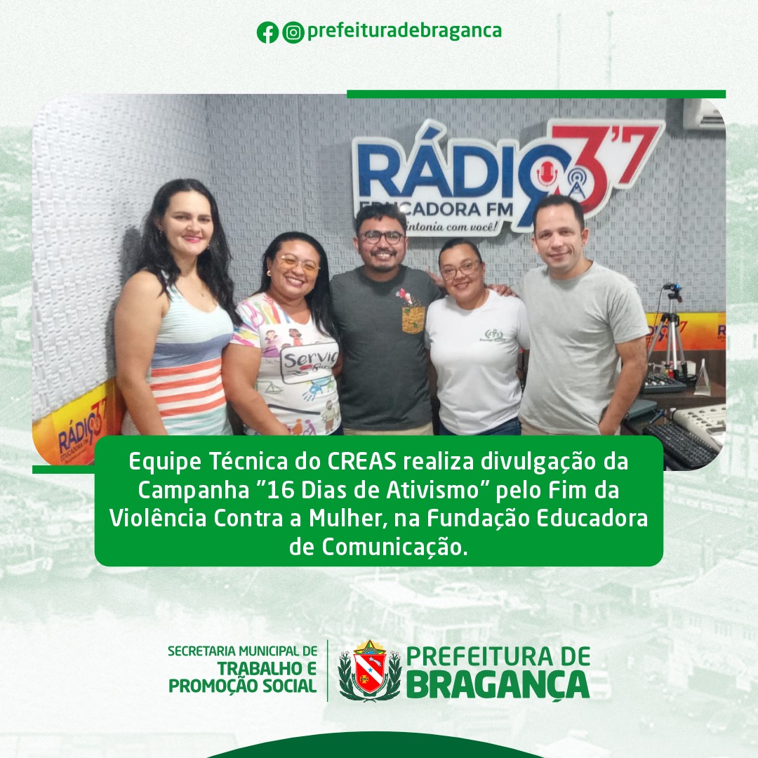 Campanha de divulgação “16 Dias de Ativismo.