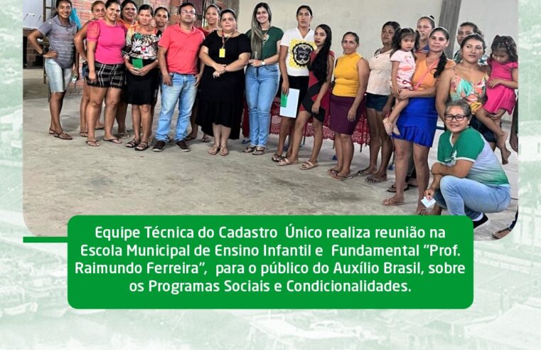 Reunião da Equipe Técnica do Cadastro Único.