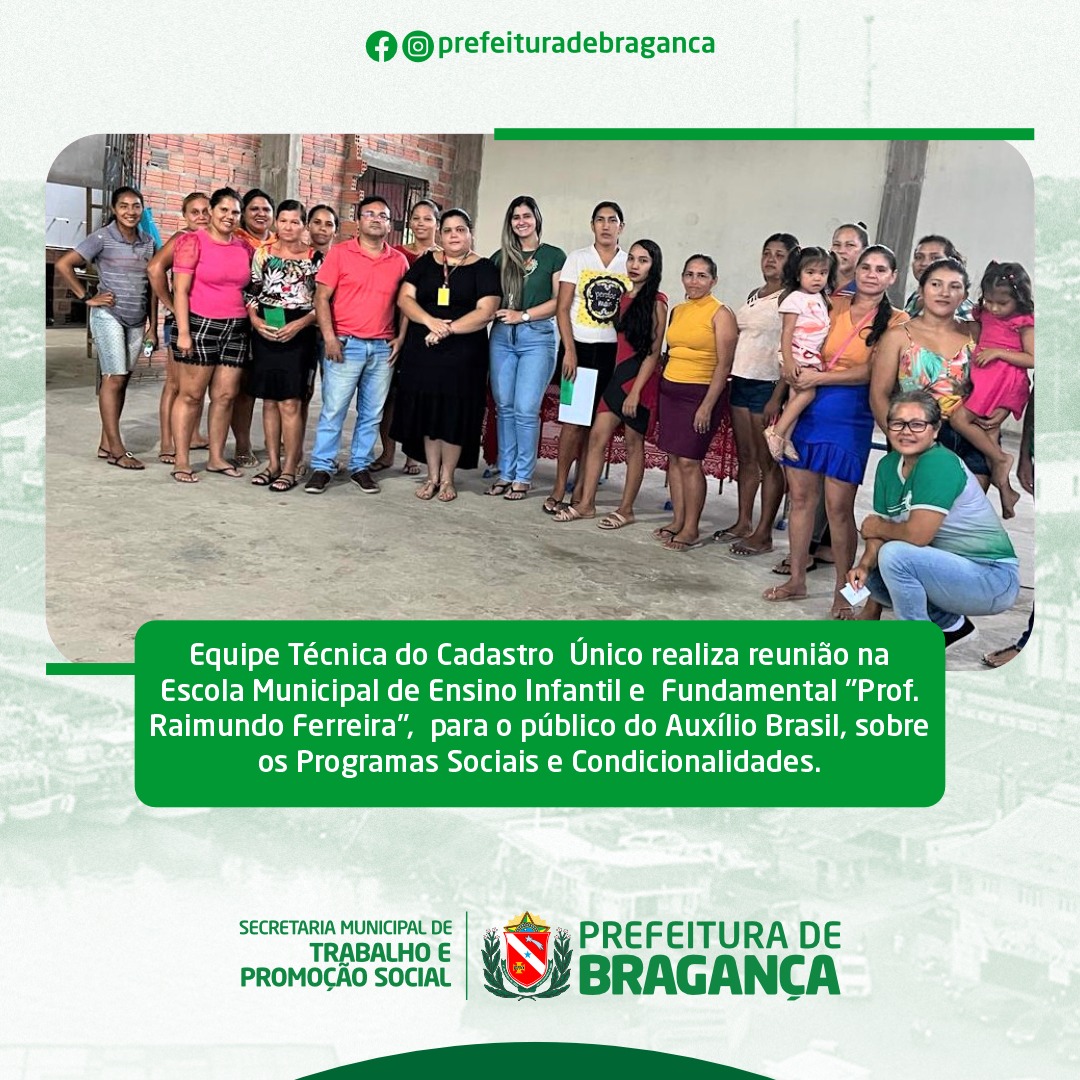 Reunião da Equipe Técnica do Cadastro Único.