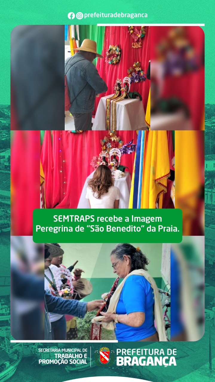 SEMTRAPS recebe a Imagem Peregrina de “Sao Benedito” da Praia.
