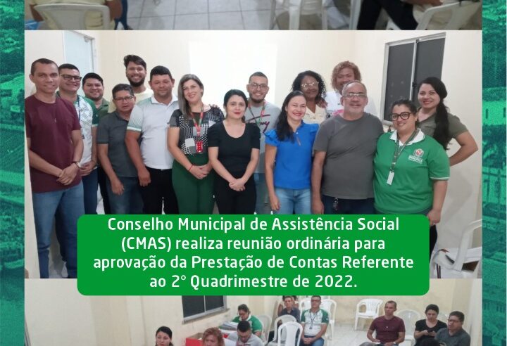 CMAS REALIZA REUNIÃO DE AVALIAÇÃO DA PRESTAÇÃO DE CONTAS REFERENTE AO 2° QUADRIMESTRE DE 2022.