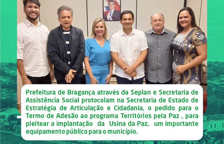 PEDIDO PARA O TERMO DE ADESÃO AO PROGRAMA TERRITÓRIOS PELA PAZ.