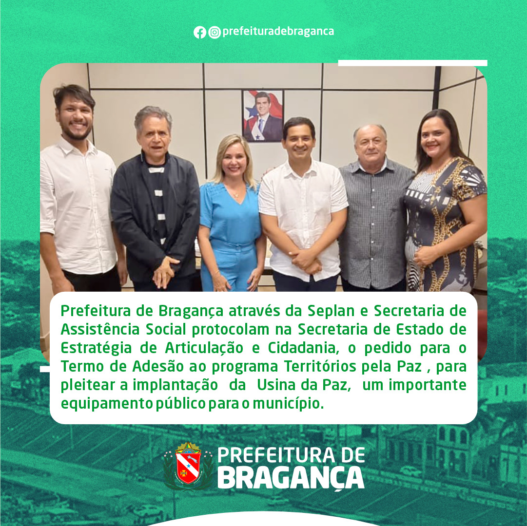 PEDIDO PARA O TERMO DE ADESÃO AO PROGRAMA TERRITÓRIOS PELA PAZ.