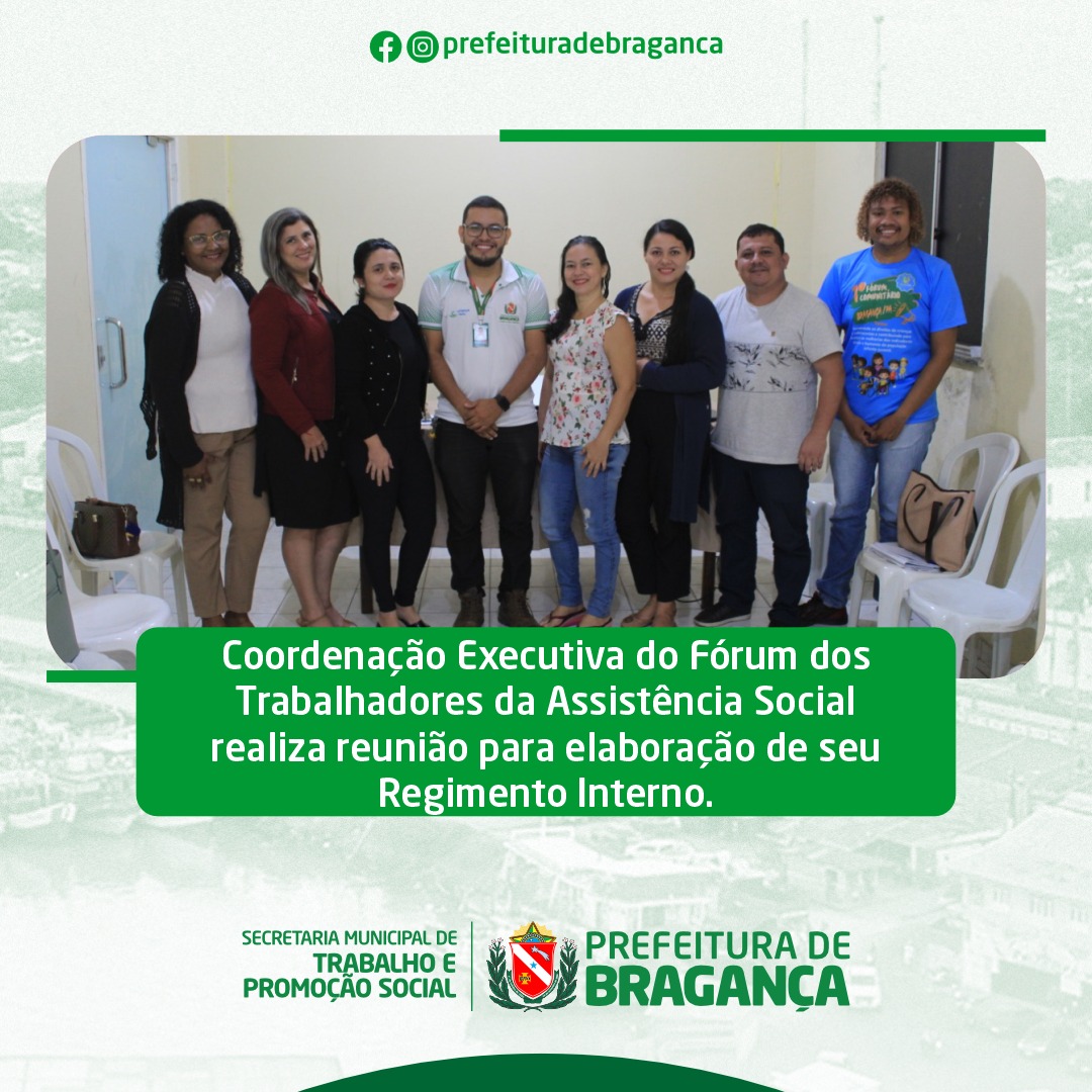 REUNIÃO COORDENAÇÃO EXECUTIVA DO FÓRUM DOS TRABALHADORES DA ASSISTÊNCIA SOCIAL.