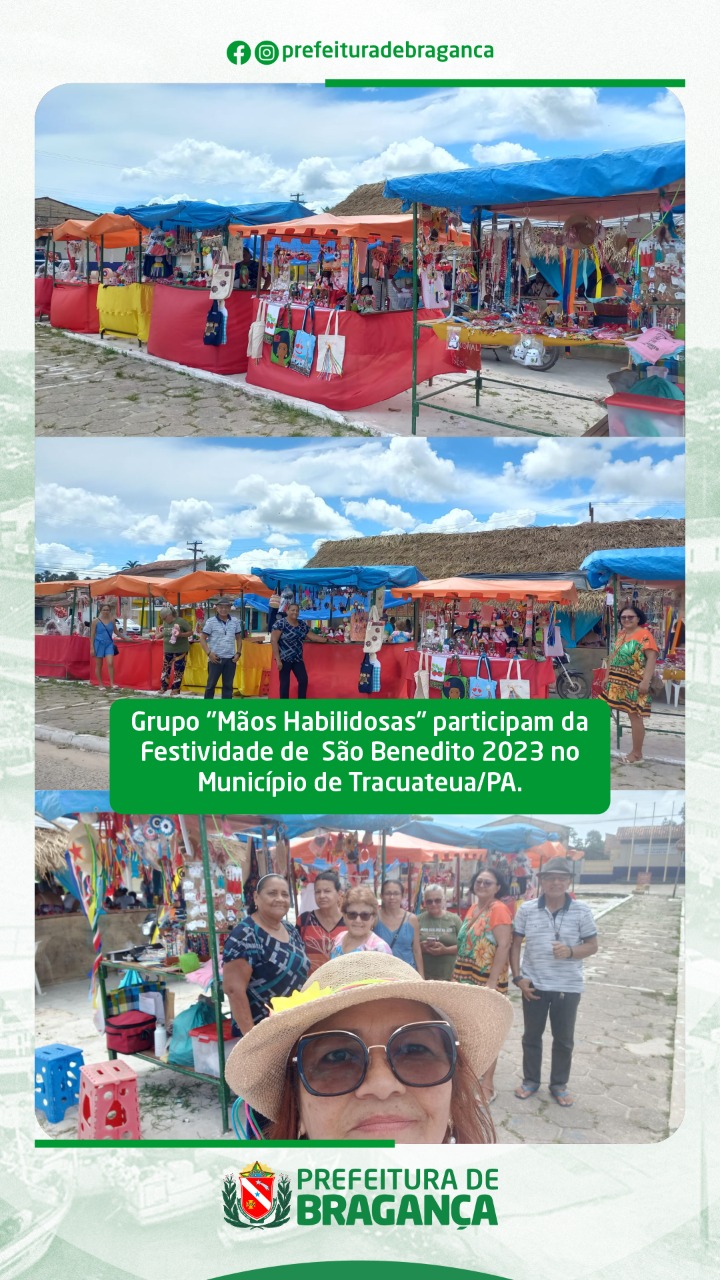 GRUPO “MÃOS HABILIDOSAS” PARTICIPAM DA FESTIVIDADE DE SÃO BENEDITO EM TRACUATEUA.