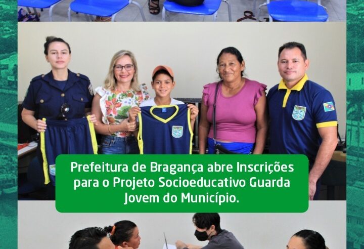 ABERTAS INSCRIÇÕES PARA O PROJETO SOCIOEDUCATIVO GUARDA JOVEM.