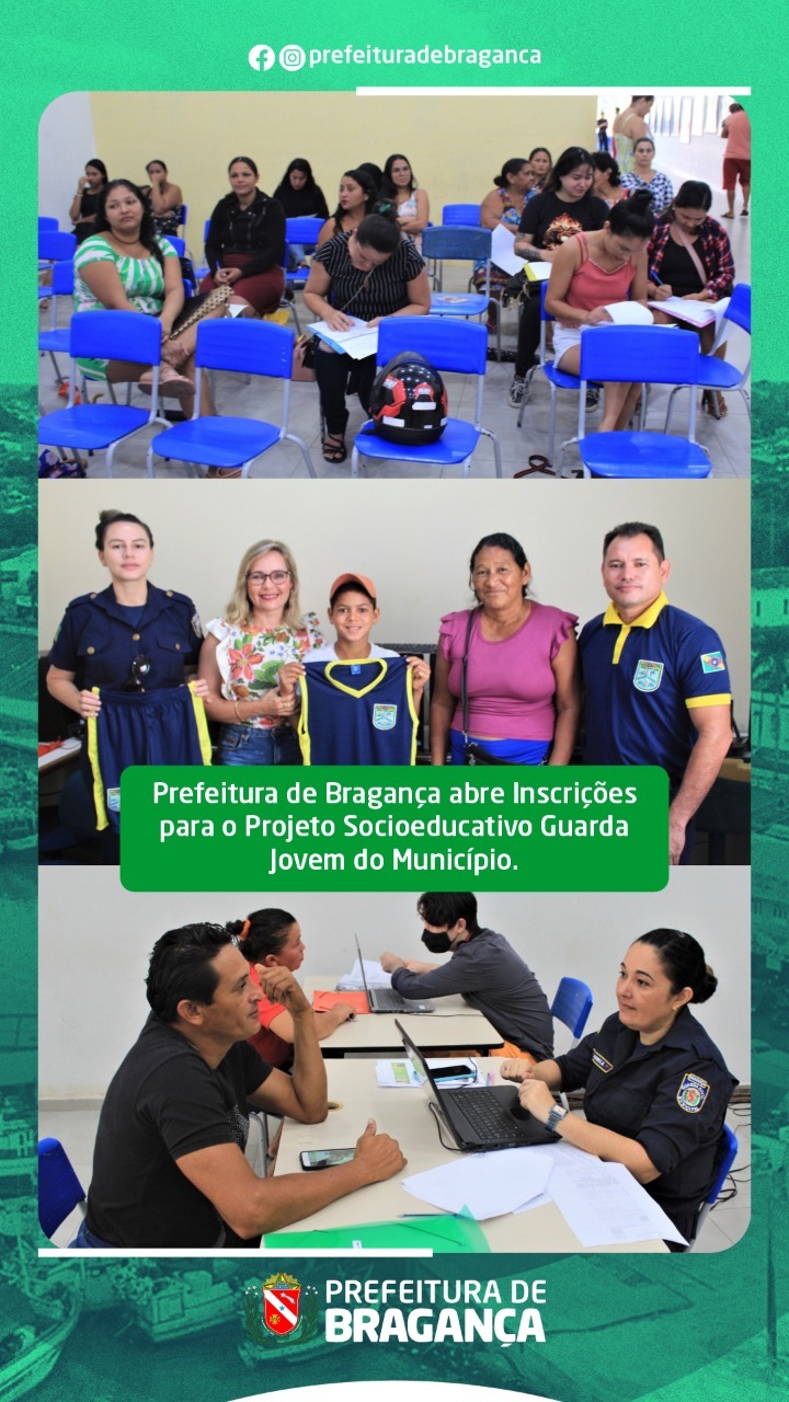 ABERTAS INSCRIÇÕES PARA O PROJETO SOCIOEDUCATIVO GUARDA JOVEM.