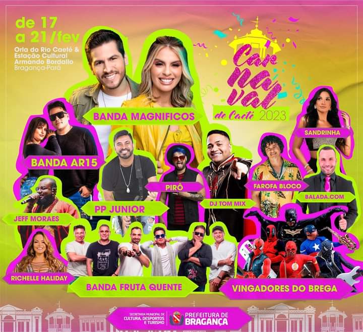 PROGRAMAÇÃO DO CARNAVAL 2023