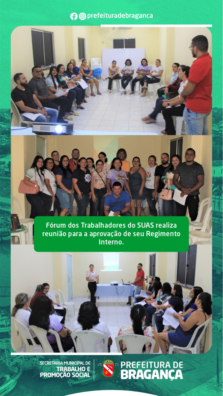 FÓRUM DOS TRABALHADORES DO SUAS REALIZA REUNIÃO PARA A APROVAÇÃO DE SEU REGIMENTO INTERNO.