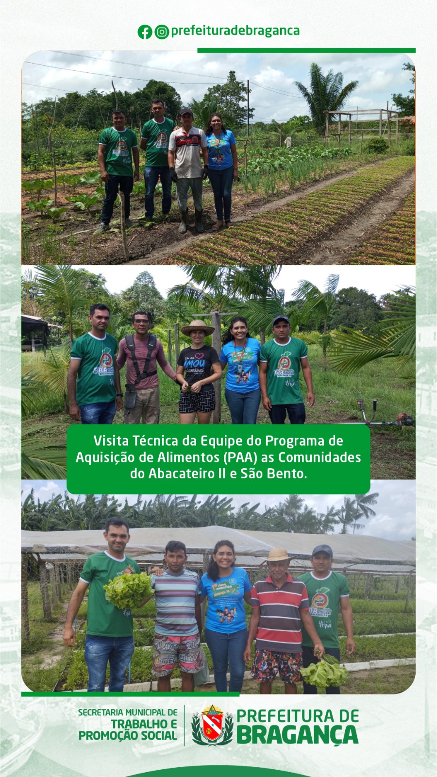 VISITA TÉCNICA AS COMUNIDADES DO ABACATEIRO II E SÃO BENTO.