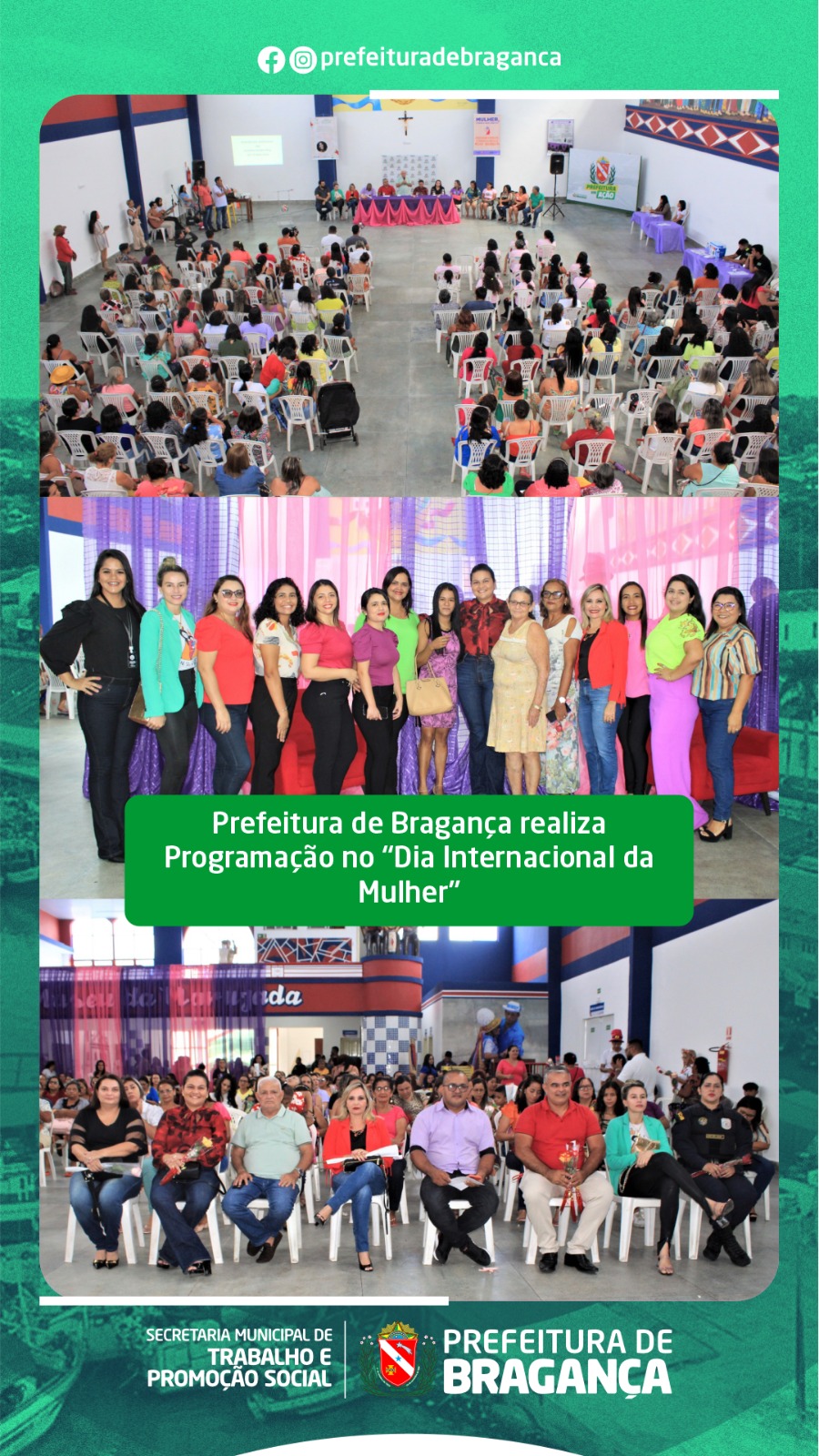 PREFEITURA DE BRAGANÇA REALIZA PROGRAMAÇÃO NO “DIA INTERNACIONAL DA MULHER”